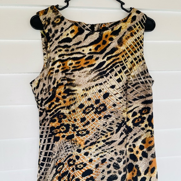 Size 12 Connected Apparel Animal Print Knee Length Dress - Picture 1 of 7